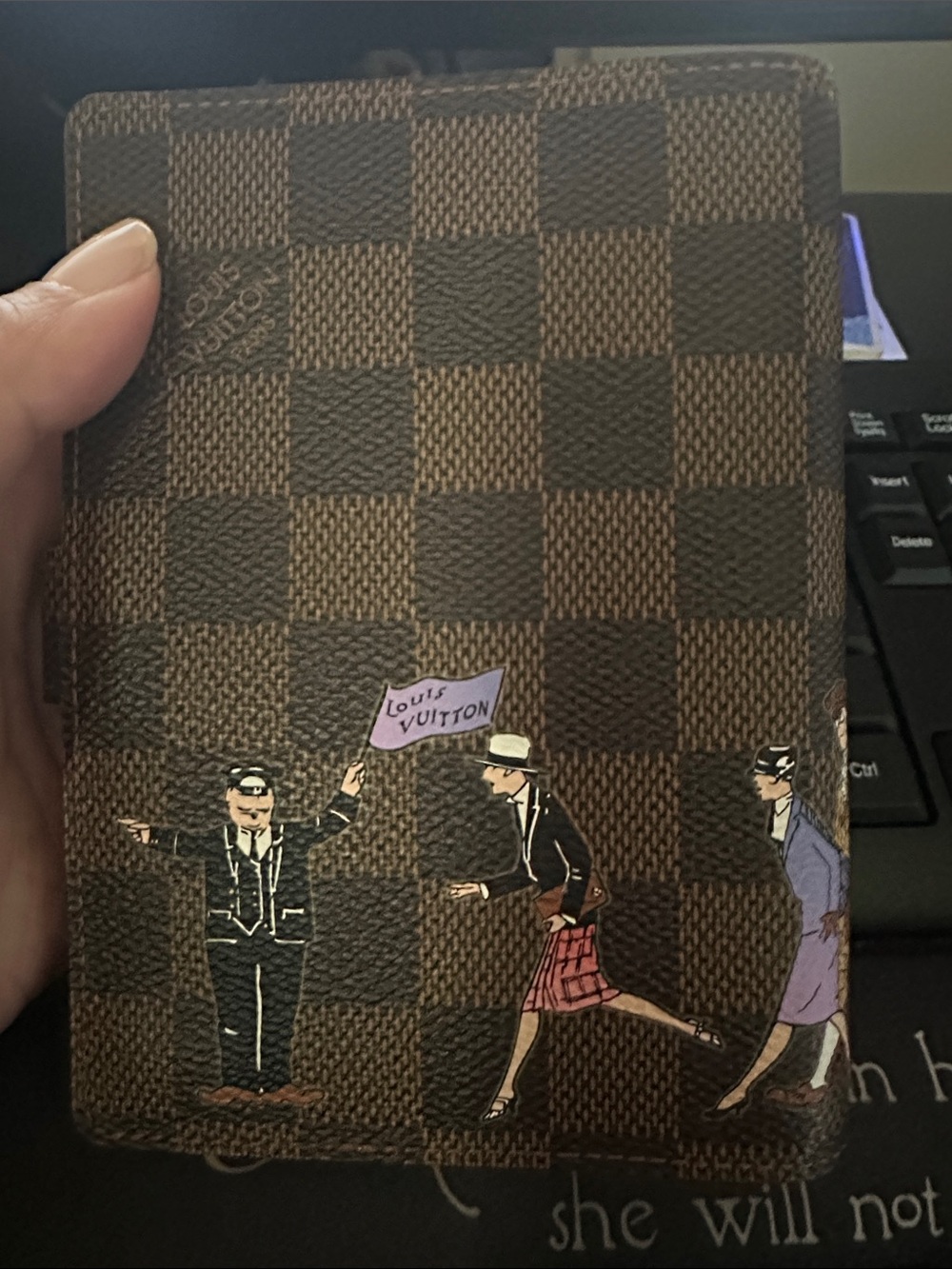Louis Vuitton Brown Damier Ebene Illustrated Small Agenda Cover - Picture 2 of 9